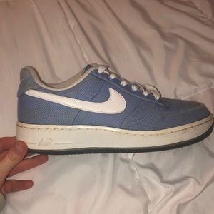 Denim Blue Nike Air Force 1s - size 8